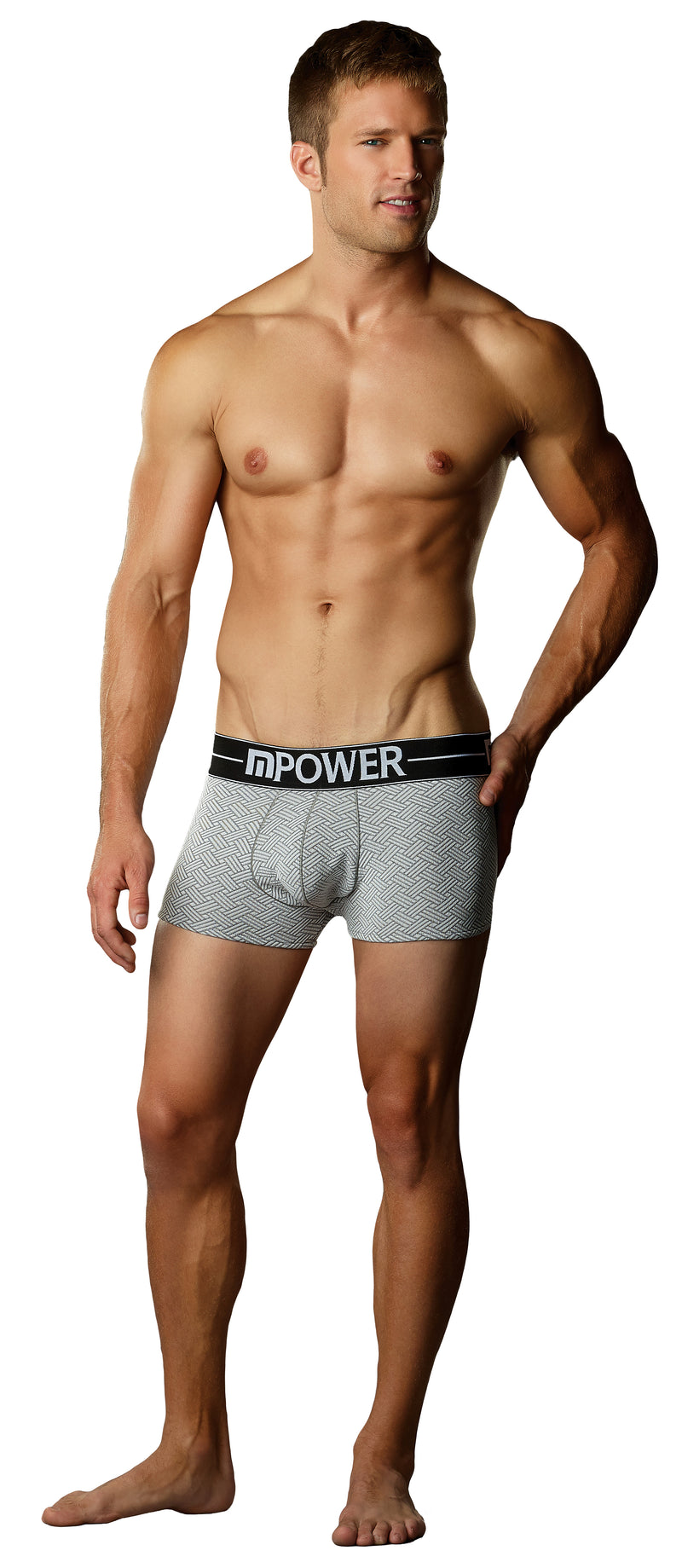 Male Power Mini Pouch Short Grey