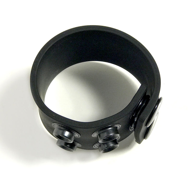 Boneyard 1.5inch Silicone Ball Strap - 3 Snap - Black