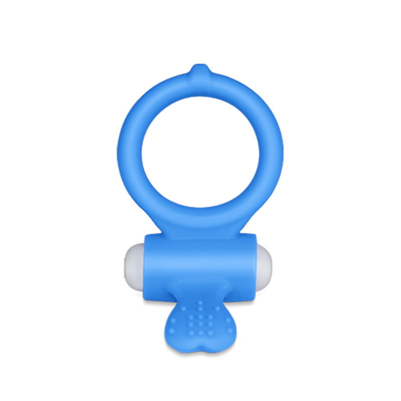 Power Clit Cockring Heart Blue