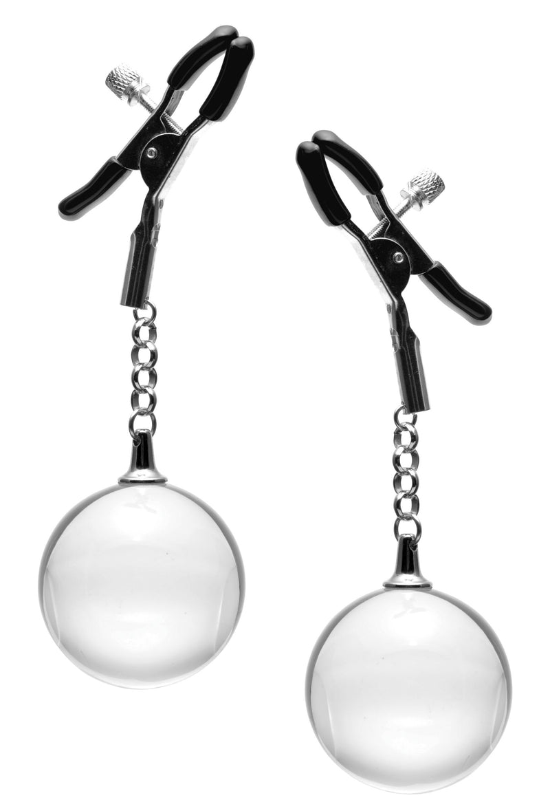 Spheres Adjustable Nipple Clamps w/ Weighted Orbs