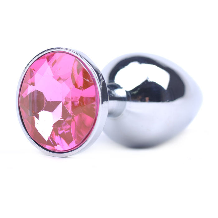 Metal Butt Plug Pink Small