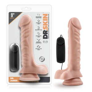 Dr Skin Dr James 9 Inch Vibrating Cock with Suction Cup Vanilla
