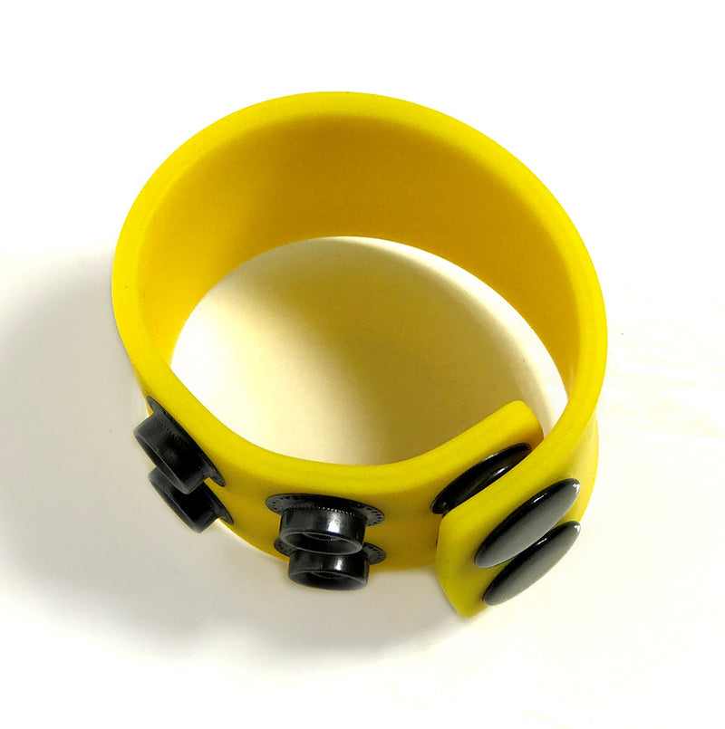 Boneyard 1.5inch Silicone Ball Strap - 3 Snap - Yellow