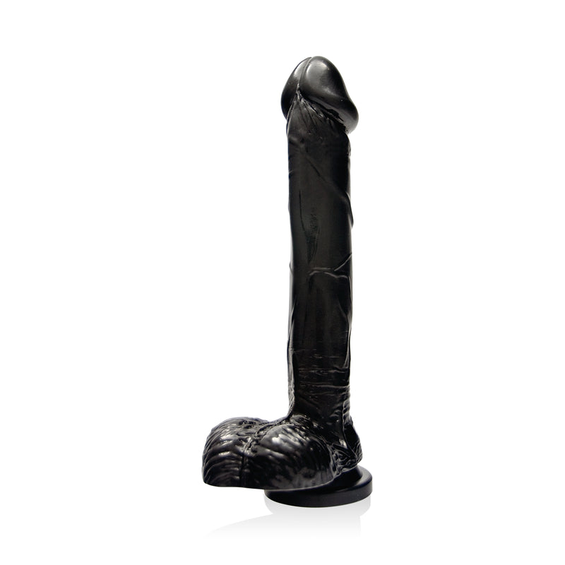 Cock w/ Balls and Suction Black 9in