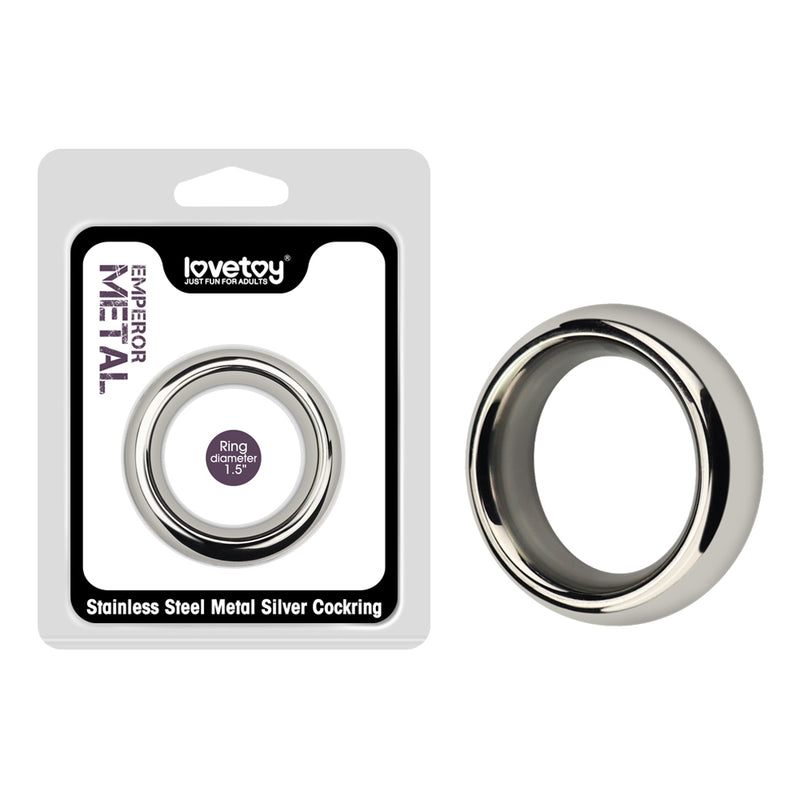 Stainless Steel Silver Cockring 1.5 in