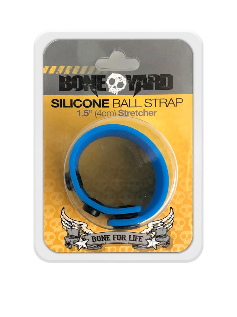 Boneyard 1.5inch Silicone Ball Strap - 3 Snap - Blue